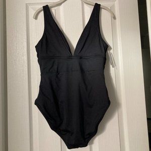 Tommy Bahama Palm Modern V-Neck One-Piece Swimsuit NWT